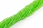 6mm Crystal Rondelle -1 or 5 or 10 STRANDS- Peridot