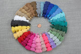 Ombre Puffy Tassels- 75mm - Triple Color- High Quality-30 Colors- Medium Size Solid Colors-2 pcs Per Order- Perfect for Earrings