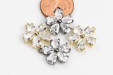 Flower CZ Marque Pave-Charm- 15mm