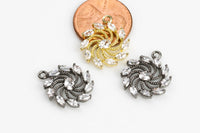 Flower Marque Pave-Charm- 16mm
