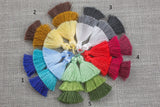 Ombre Silk Tassels- 65mm - Triple Color- High Quality - Nice and Silky -2 pcs Per Order- Perfect for Earrings