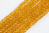 10mm Crystal Rondelle -1 or 5 or 10 STRANDS- Topaz
