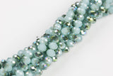 10mm Crystal Rondelle -1 or 5 or 10 STRANDS- Blue Green Caste