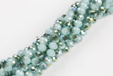 10mm Crystal Rondelle -1 or 5 or 10 STRANDS- Blue Green Caste