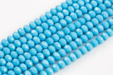 10mm Crystal Rondelle -1 or 5 or 10 STRANDS- Light Blue Turquiose