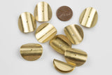 SOLID BRASS Crimp Washer Findings for making Fan Tassels (Tassels not included) 6 pcs- Wire Wrap Style