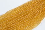 4mm Crystal Rondelle -2 or 5 or 10 STRANDS- Light Topaz