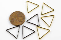 Triangle Gold Plated and Gunmetal Plated -High Quality-Perfect for Earrings- Nice and Light- 6 pieces