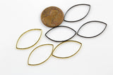 Triangle Gold Plated and Gunmetal Plated -High Quality-Perfect for Earrings- Nice and Light- 6 pieces- 14*25mm