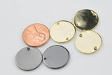 Gold Plated and Gunmetal Plated Brass Coin and Connector- 18mm- 6 pieces per order