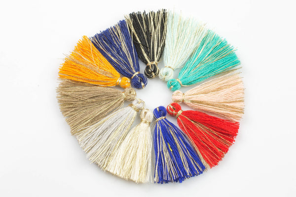 New! BEAUTIFUL Golden Thread Small Cotton Tassels Tassel 10 pieces per order