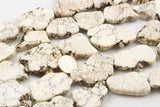 Natural White Turquoise Slices Slabs Gemstone Beads