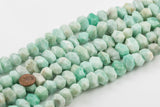 Natural 14*18mm Faceted Nuggets Middle Drilled- Russian Amazonite Gemstone Beads