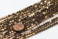 4mm Tiny CROSS Hematite Strands- Copper