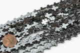 CROSS Hematite Strands- Hematite- Natural Color 8x10mm