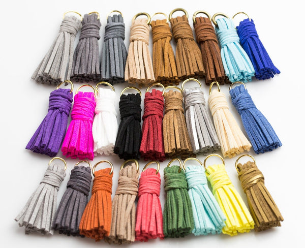 Cute Short Suede TASSEL Tassles High Quality 1.8 inches 3 pieces