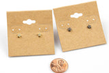 Star Tiny Stud- Sterling Silver Earring-Stud Earing Style- Gold or Gunmetal- High Quality Micro Pave-Dainty and Light