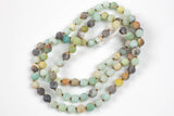 NEW COLORS!!!! Long Knotted - Preknotted Necklace- Assorted Gemstones-8mm 36 inches Long- Ready to wear- Long Necklace - Selection A
