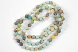 NEW COLORS!!! Long Knotted - Preknotted Necklace- Assorted Gemstones-8mm 32-36 inches Long- Ready to wear- Long Necklace - Selection B