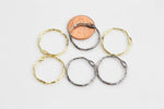 Small Brushed Gold Hammered Ring Small Size- Pendants- High Quality- 22mm- 3 pieces per order- Nice and Light