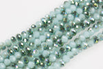 10mm Crystal Rondelle -1 or 5 or 10 STRANDS- Blue Green Caste