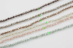 Knotted crystal necklaces With Toggle Clasp Crystal- 34 Inches Long- 6mm- Long Necklace