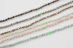 Knotted crystal necklaces With Toggle Clasp Crystal- 34 Inches Long- 6mm- Long Necklace