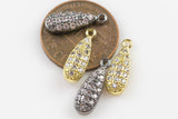 Teardrop CZ Gold Pave 5*15mm Pendant- 2 pieces per order p13g83, p13g82