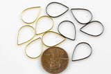 Teardrop Gold Plated and Gunmetal Plated -High Quality-Perfect for Earrings- Nice and Light
