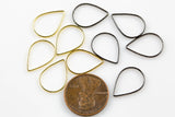 Teardrop Gold Plated and Gunmetal Plated -High Quality-Perfect for Earrings- Nice and Light