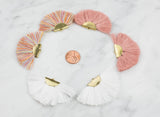 New Colors! BEAUTIFUL Fan Tassels on Brass Findings. Perfect for earrings or pendants! One pair per order. 1" by 2"