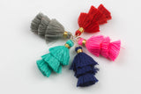 New! Small Tassel Ombre Umbre Triple / Three Tiered Tassels! 2 pcs per order