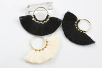 BEAUTIFUL Fan Tassels on Brass Findings. Perfect for earrings or pendants! One pair per order- 34mm