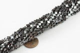 4mm Tiny CROSS Hematite Strands- Hematite- Natural Color