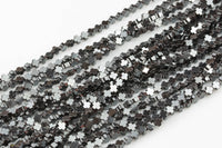 4mm Tiny CROSS Hematite Strands- Hematite- Natural Color