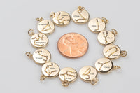 Astrology Zodiac Symbol Charms Constellation Gold charms - Small and cute- Perfect for personalization - 11mm