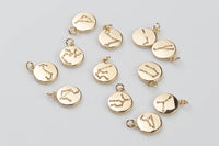 Astrology Zodiac Symbol Charms Constellation Gold charms - Small and cute- Perfect for personalization - 11mm