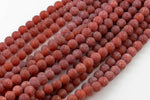 Natural Matte Rough Carnelian, High Quality in Round, 6mm, 8mm, 10mm, 12mm. Special Extra Rough Cut. Smooth Gemstone Beads