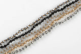 Muted Colors Single Wrap Layering Skinny Hand-Knotted Necklaces! 4mm very cute! About 32-36 inches long