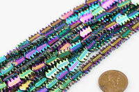 Multi Metallic Plated HEMATITE Beads. Arrow Beads 7*10mm. Full Strand 16".