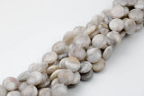 Natural 20mm Puffy Coin Phoenix Agate, High Quality- Full 16 inch Strand Gemstone Beads