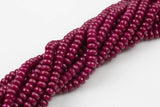 JADE Faceted Roundel- Ruby- 4mm, 6mm, 8mm, 10mm, 12mm -Full Strand 15.5 inch Strand,