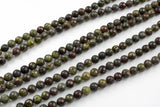 Natural Faceted Dragon Bloodstone Blood Stone Jasper, High Quality in Faceted Round, 6mm 8mm 10mm 12mm- Full 15.5 Inch - Gemstone Beads