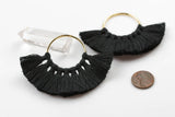 BEAUTIFUL Fan Tassels on Brass Findings. Perfect for earrings or pendants! One pair per order- 34mm