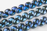 Briolette Teardrop Crystal- Medium and Large Silver-Full 15 inch strand- Mystic Montana