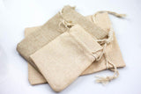 Burlap Gift Bags- 3 Sizes- High Quality- 3 colors White Gray Burlap