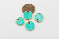 Turquoise Charm Freeform Oval connectors Turquoise Thumb - Approximately 12*14mm