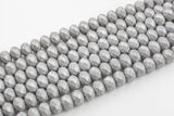 12mm Crystal Rondelle -2 or 5 or 10 STRANDS- Matt Silver