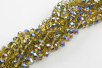 12mm Crystal Rondelle -2 or 5 or 10 STRANDS- Topaz Yellow