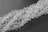 10mm or 12mm Crystal Rondelle -2 or 5 or 10 STRANDS- clear